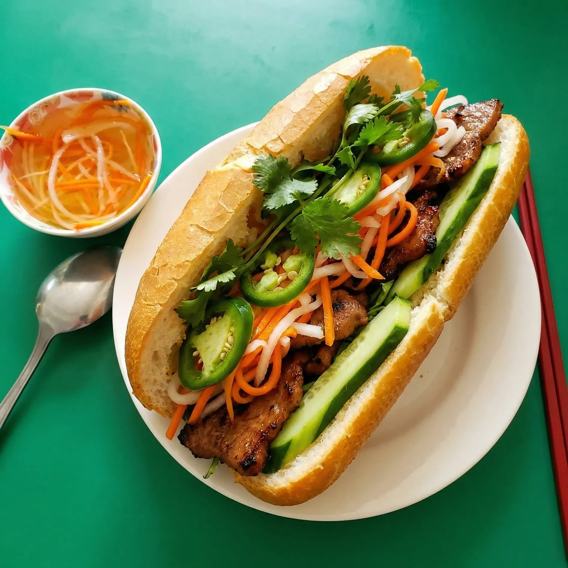 Bánh Mì Vietnamese submarine sandwich — best bánh mì in Winnipeg at Kim Thanh Restaurant